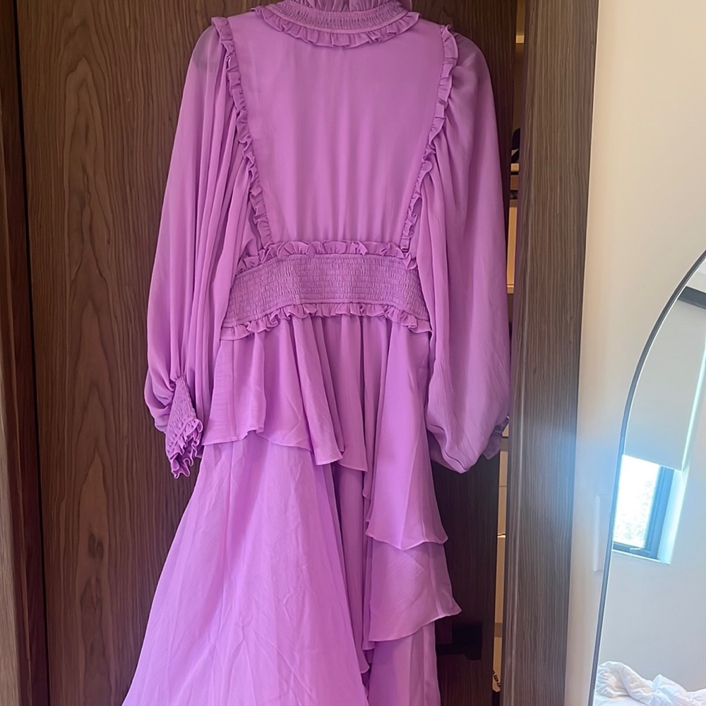 Lavender ruffle dress